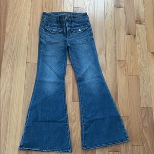 American Eagle Outfitters Dark Blue Flare Jeans